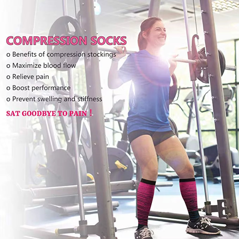 Compression Stockings Nursing Women and Men Stockings Best Medical Nursing Hiking Travel Flight Socks Running Fitness Socks
